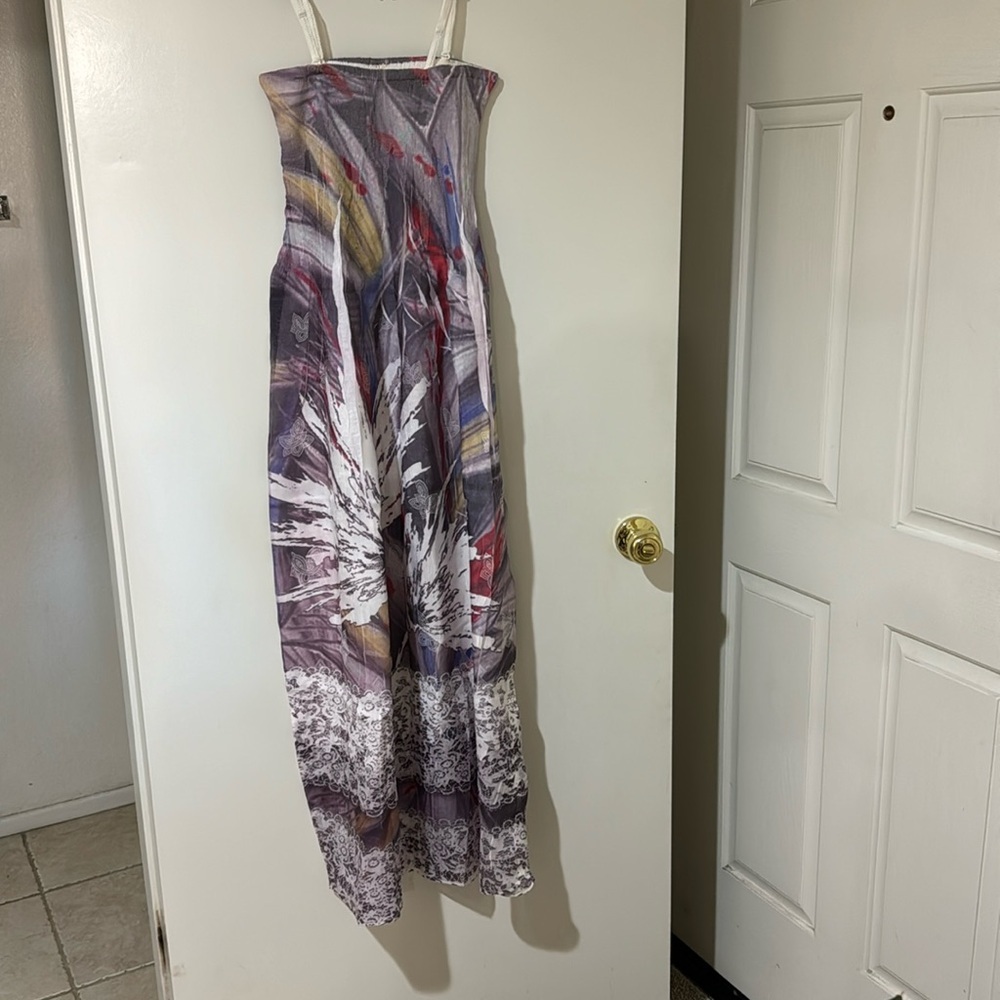 Anthropologie Lapis smocked Maxi dress one size Bohemian